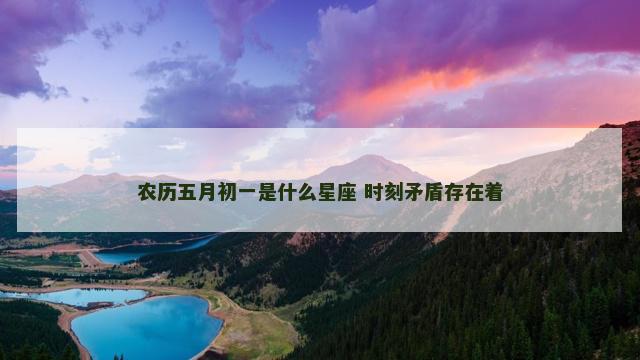 农历五月初一是什么星座 时刻矛盾存在着
