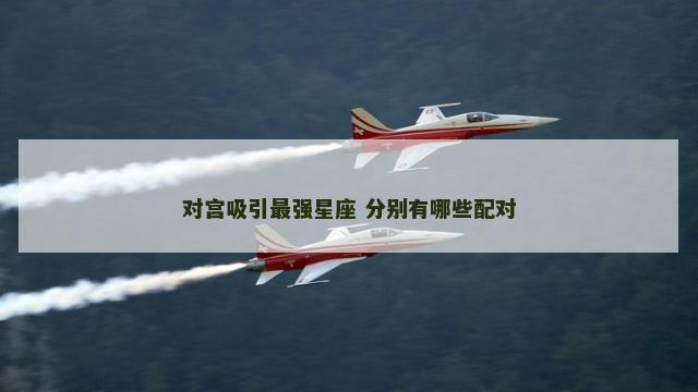 对宫吸引最强星座 分别有哪些配对