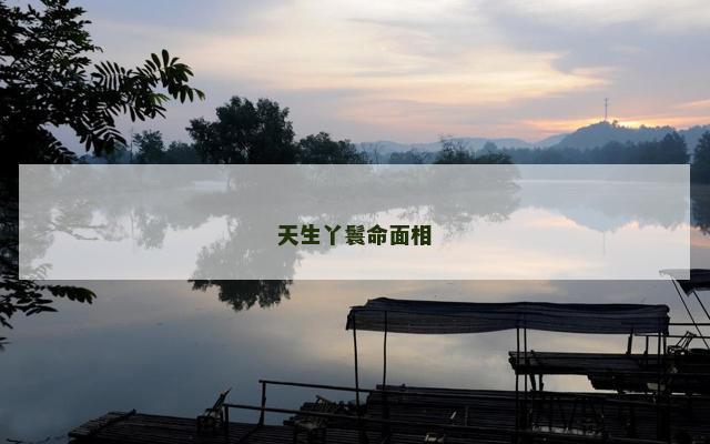 天生丫鬟命面相