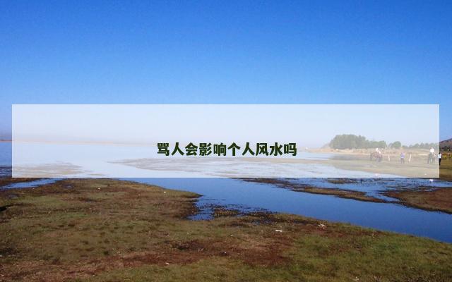 骂人会影响个人风水吗