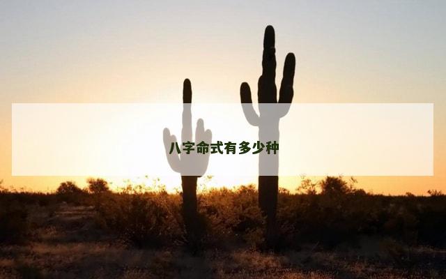 八字命式有多少种