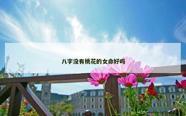 八字没有桃花的女命好吗