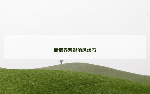 厨房养鸡影响风水吗