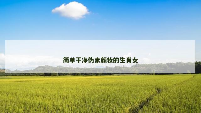 简单干净伪素颜妆的生肖女