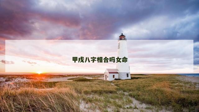 甲戌八字相合吗女命