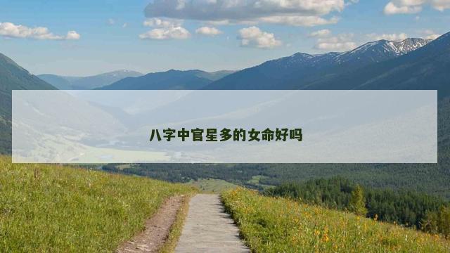 八字中官星多的女命好吗