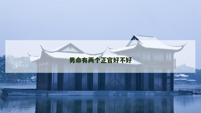 男命有两个正官好不好