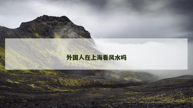 外国人在上海看风水吗