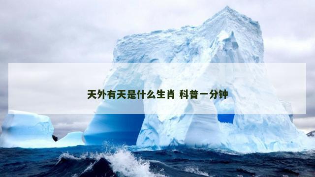 天外有天是什么生肖 科普一分钟