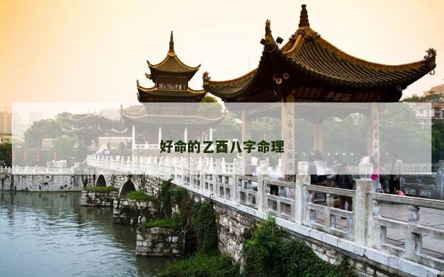 好命的乙酉八字命理