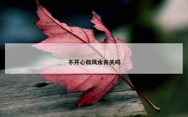 不开心和风水有关吗