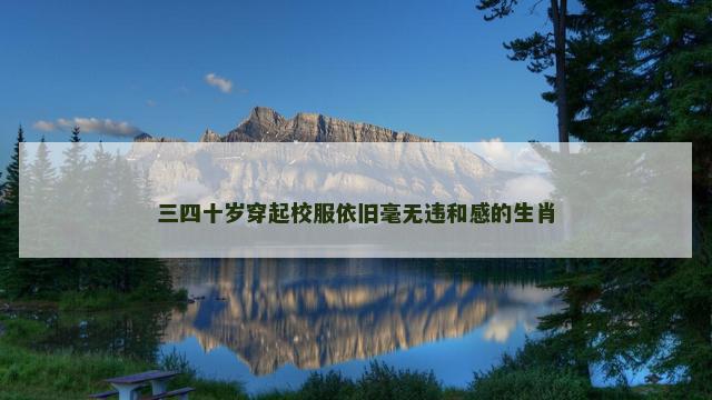 三四十岁穿起校服依旧毫无违和感的生肖