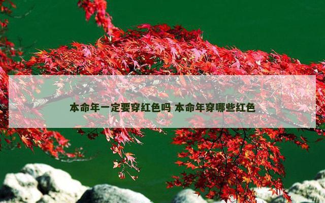 本命年一定要穿红色吗 本命年穿哪些红色