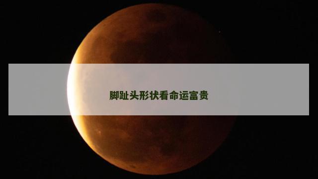 脚趾头形状看命运富贵