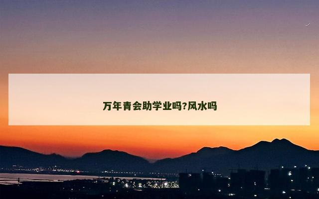万年青会助学业吗?风水吗