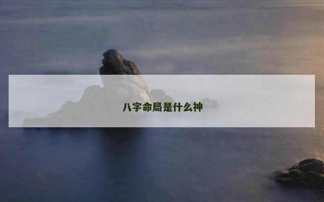 八字命局是什么神