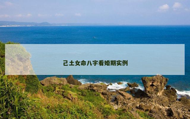 己土女命八字看婚期实例