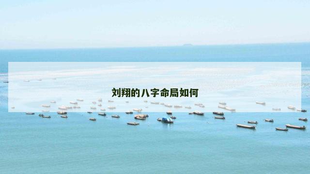 刘翔的八字命局如何