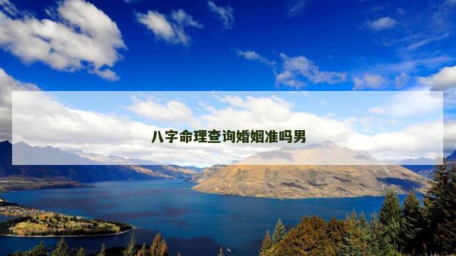 八字命理查询婚姻准吗男