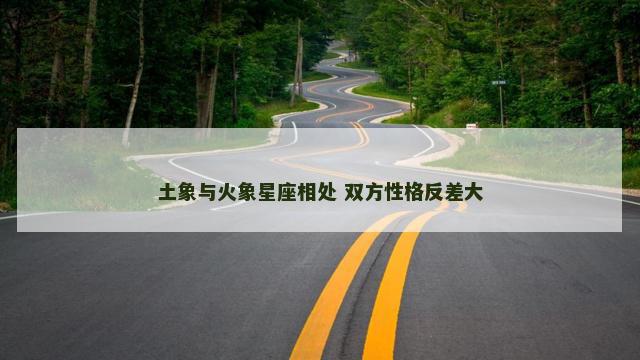 土象与火象星座相处 双方性格反差大