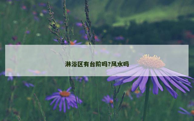 淋浴区有台阶吗?风水吗