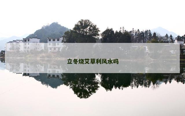 立冬烧艾草利风水吗