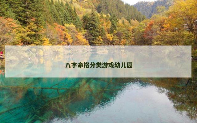 八字命格分类游戏幼儿园