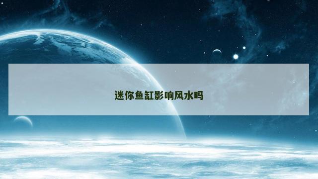 迷你鱼缸影响风水吗