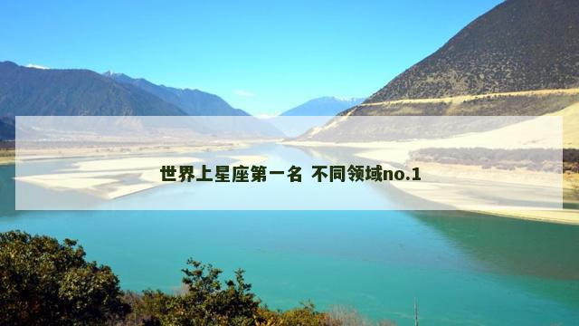 世界上星座第一名 不同领域no.1