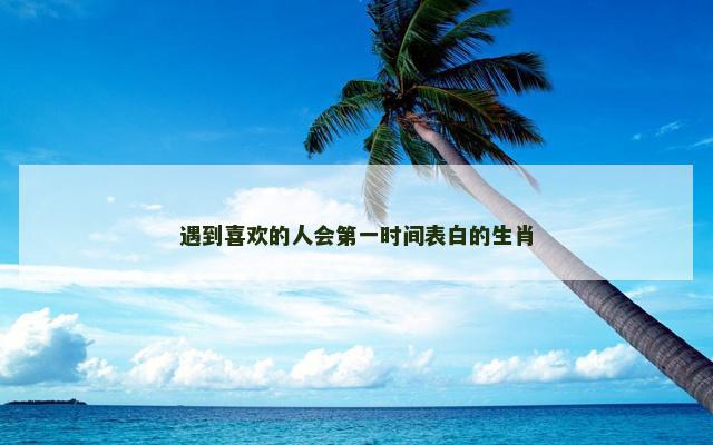 遇到喜欢的人会第一时间表白的生肖