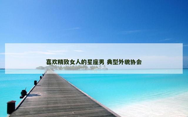 喜欢精致女人的星座男 典型外貌协会