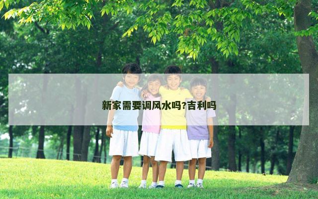 新家需要调风水吗?吉利吗