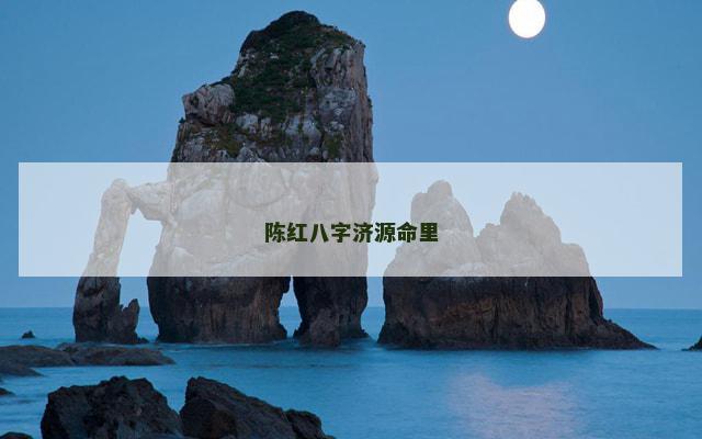 陈红八字济源命里