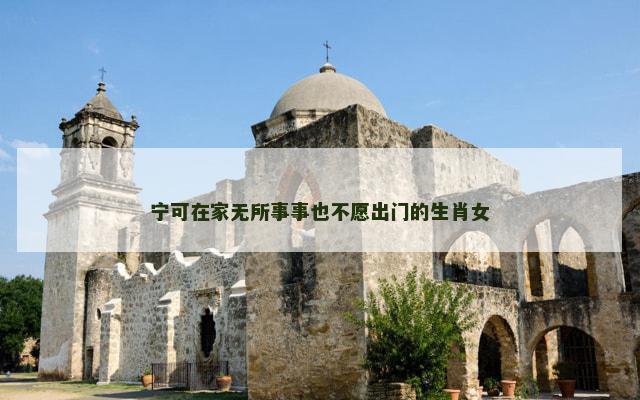 宁可在家无所事事也不愿出门的生肖女