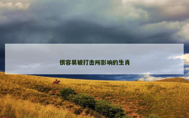 很容易被打击所影响的生肖