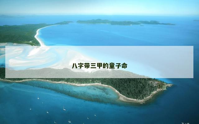 八字带三甲的童子命