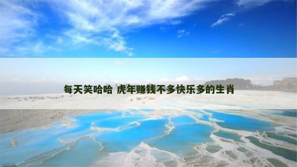 每天笑哈哈 虎年赚钱不多快乐多的生肖