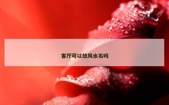 客厅可以放风水石吗