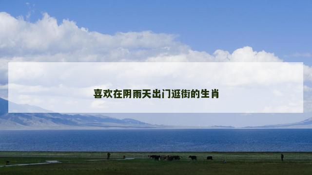 喜欢在阴雨天出门逛街的生肖