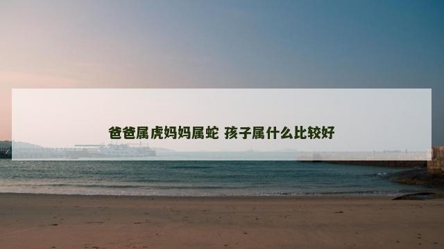 爸爸属虎妈妈属蛇 孩子属什么比较好