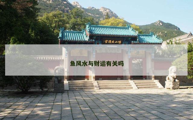 鱼风水与财运有关吗