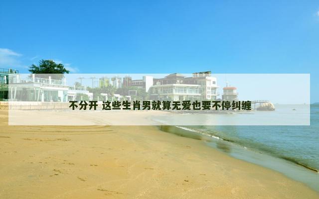 不分开 这些生肖男就算无爱也要不停纠缠