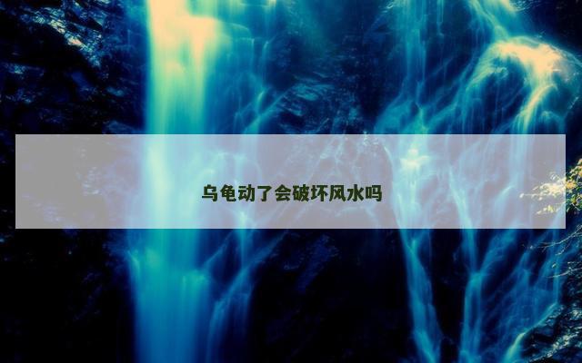 乌龟动了会破坏风水吗