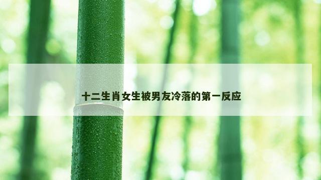 十二生肖女生被男友冷落的第一反应