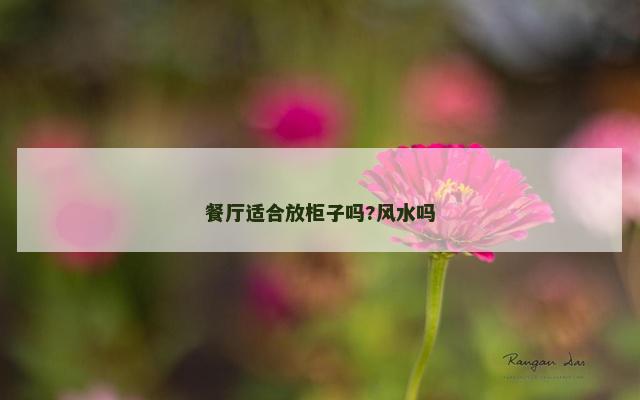 餐厅适合放柜子吗?风水吗