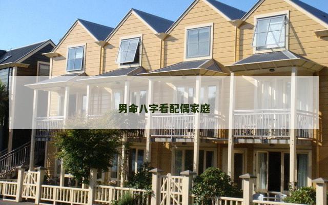 男命八字看配偶家庭