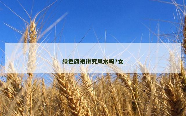 绿色旗袍讲究风水吗?女