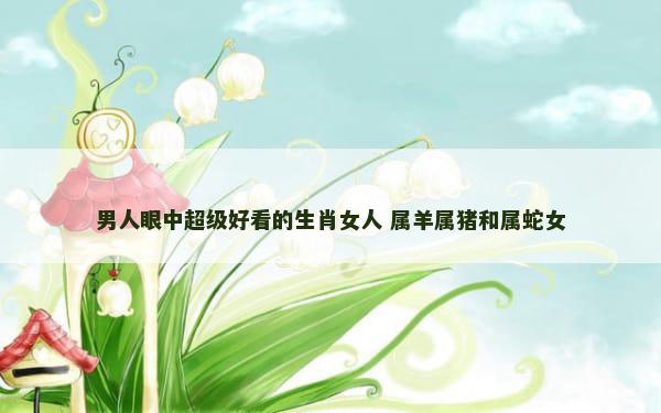 男人眼中超级好看的生肖女人 属羊属猪和属蛇女