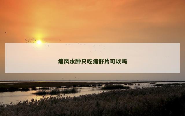 痛风水肿只吃痛舒片可以吗