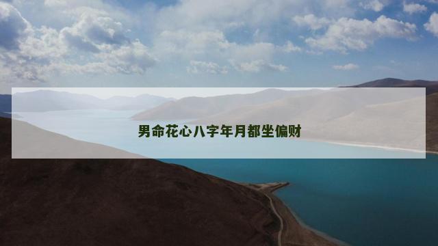 男命花心八字年月都坐偏财